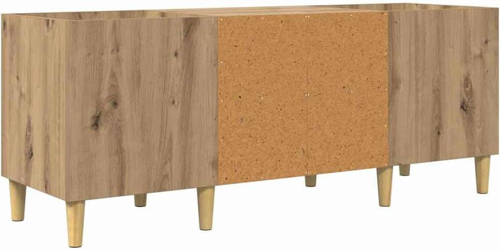 vidaXL Schallplattenschrank Artisan-Eiche 121 x 38 x 48 cm, Moderner Musikschrank, robuster Vinylspe