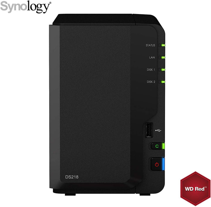 Synology DS218 NAS 8To (2X 4To) WD REDSynology DS218 NAS 8To (2X 4To) WD RED, DS218/2G/8T-WDRED, Sch