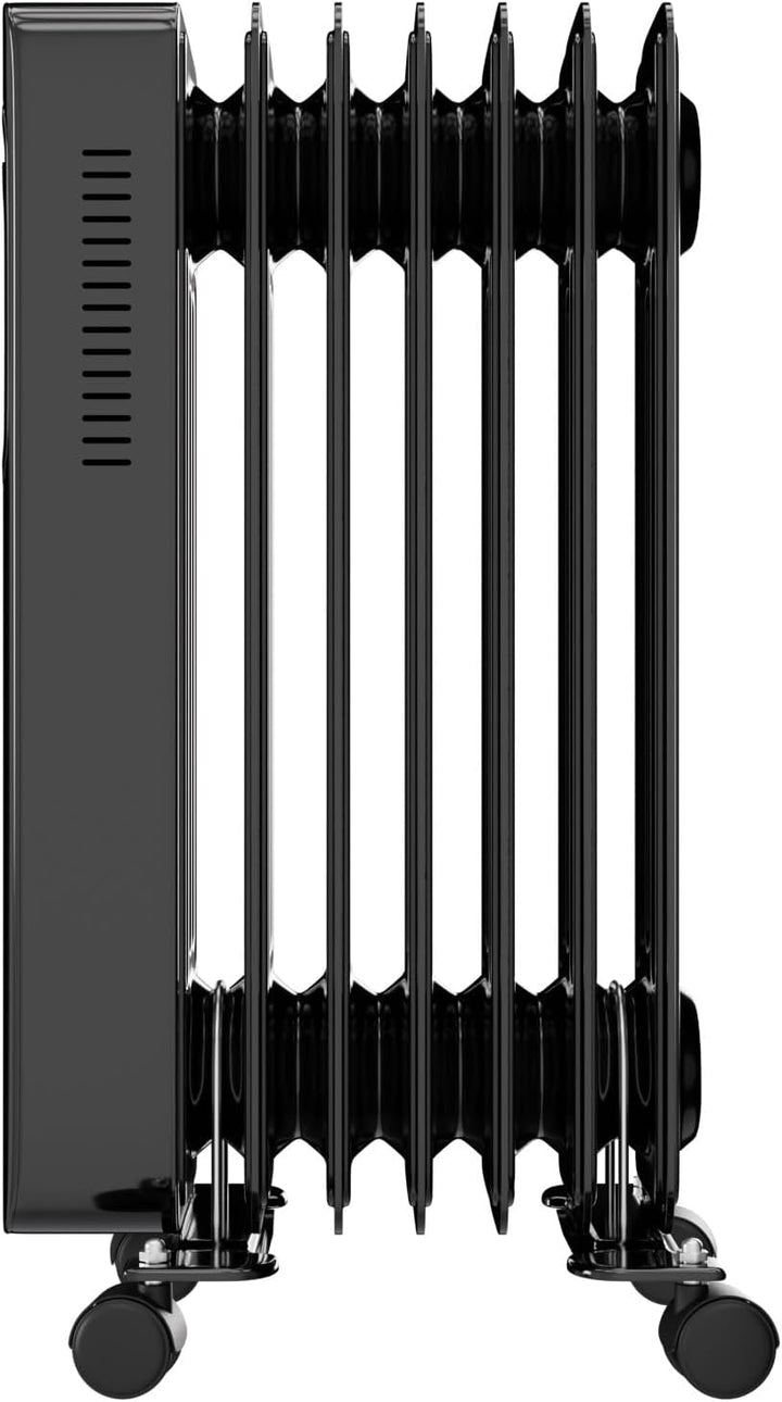 Tronitechnik® Ölradiator TT-OR 307 Elektroheizung Schwarz Öl-Heizung Radiator 3 Heizstufen 7 Rippen