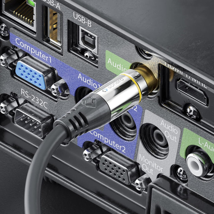Sonero Premium 5,00m Cinch Kabel, 1x Cinch Stecker auf 1x Cinch Stecker, Subwoofer, Verstärker, Beam