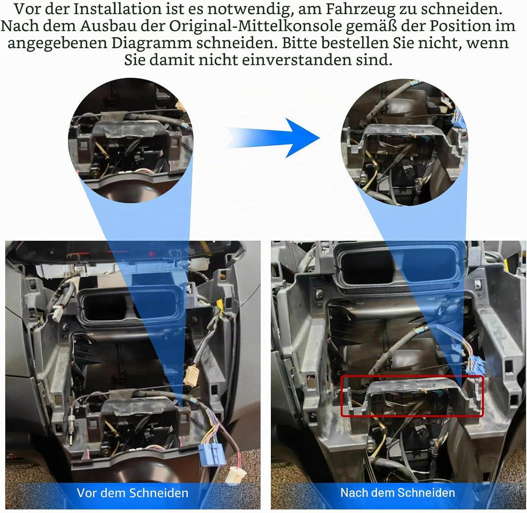 Hodozzy 8 Core 4G+64G Autoradio Android für Toyota Yaris/Vizi 2005-2011 9 Zoll IPS Touchscreen Bilds