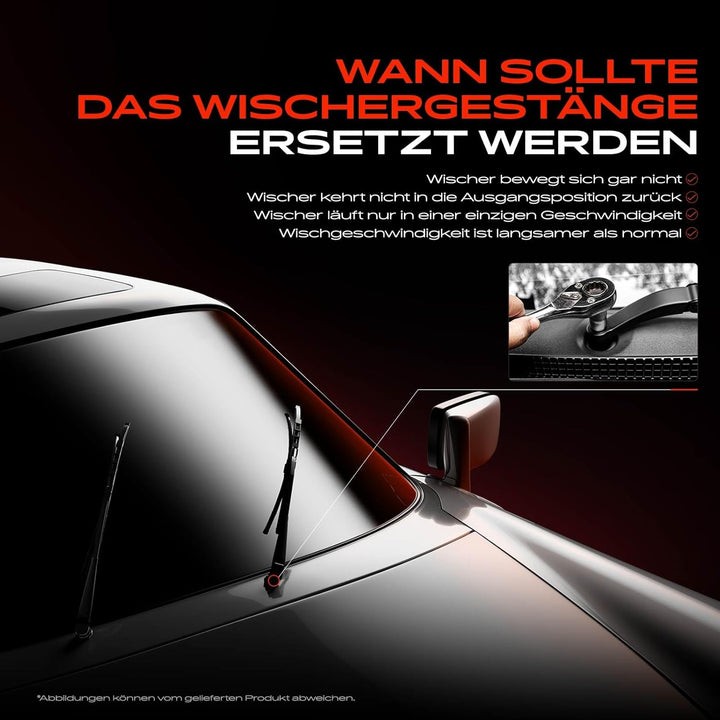Frankberg 1x Scheibenwischer Wischergestänge Scheibenwischergestänge ohne Motor Vorne Kompatibel mit