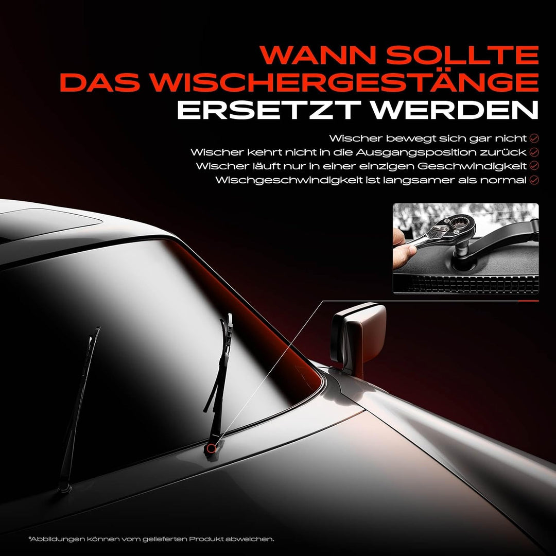 Frankberg 1x Scheibenwischer Wischergestänge ohne Motor Vorne Kompatibel mit Clio III BR0/1 CR0/1 Sc