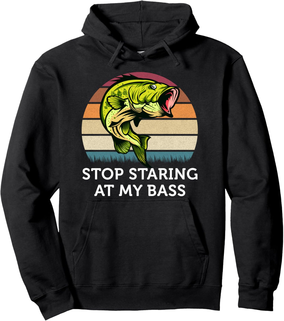 Hören Sie auf, auf meinen Bass zu starren Cooles Pullover Hoodie