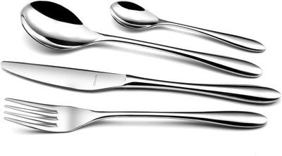 Amefa Cuba Set mit 12 Tischmessern, Edelstahl 18/10, 242 mm lang, 18/10_304, Schwarz Kuba, Kuba