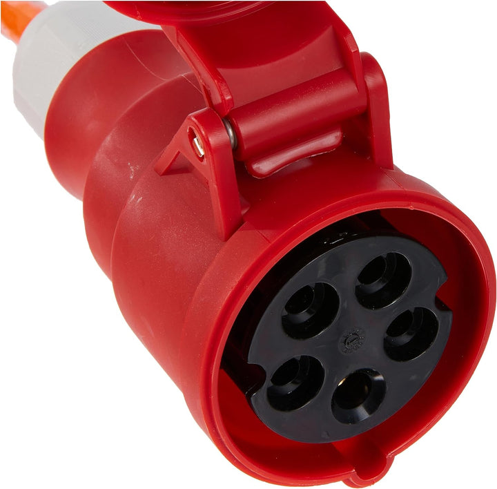 as - Schwabe CEE Baustellen-Spiralkabel 5 m, ausziehbare Leitung H07BQ-F 5G2,5, mit CEE-Stecker + CE