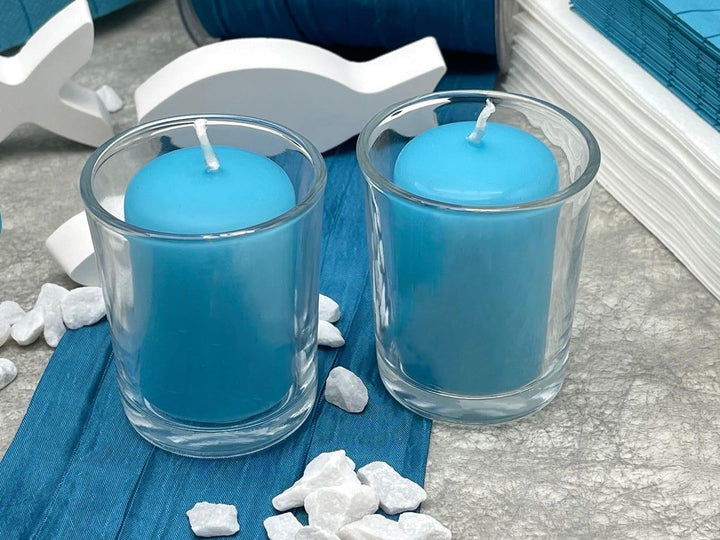 ZauberDeko Tischdeko Kommunion Konfirmation Petrol Blau Grau Weiss Fisch Set 20 Personen Isaak