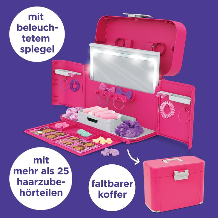 Casdon Ultimate Styling Case | Zusammenklappbarer Haarstylingkoffer für Kinder ab 3 Jahren | Enthält