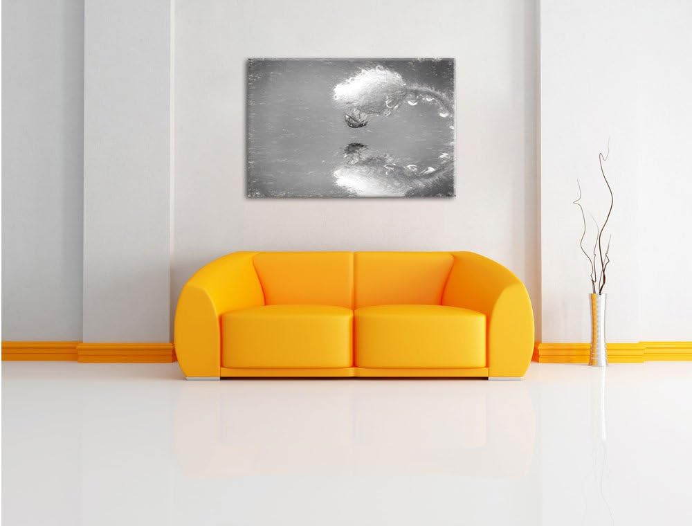 Pixxprint Marienkäfer Mohnblume als Leinwandbild/Grösse: 100x70 cm/Wandbild/Kunstdruck/fertig bespan