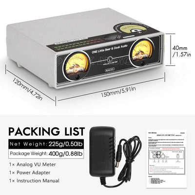 Douk Audio Analog VU Meter Panel DB Sound Level Indicator for Amplifier Preamp Preamplifier VU-Anzei