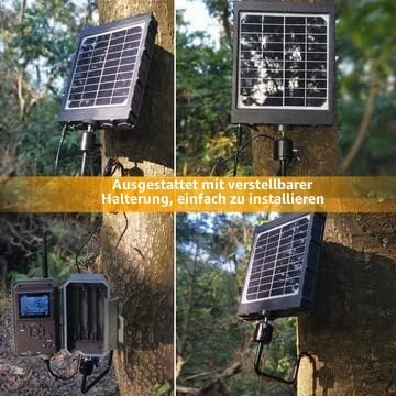 Folgtek 8000mAh Solarpanel 12V/1.2A, 9V/1.6A, 6V/2.4A Ausgang, Externer Eingang 5 V/2A IP66 Wasserdi