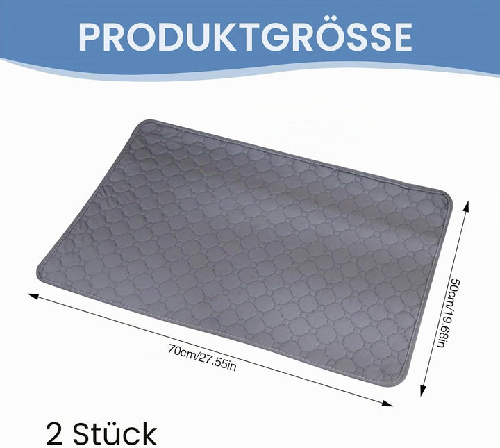 2 Stück Pipipads Meerschweinchen, 70*50 cm Welpenunterlagen Waschbar Hundetrainingspads Wiederverwen