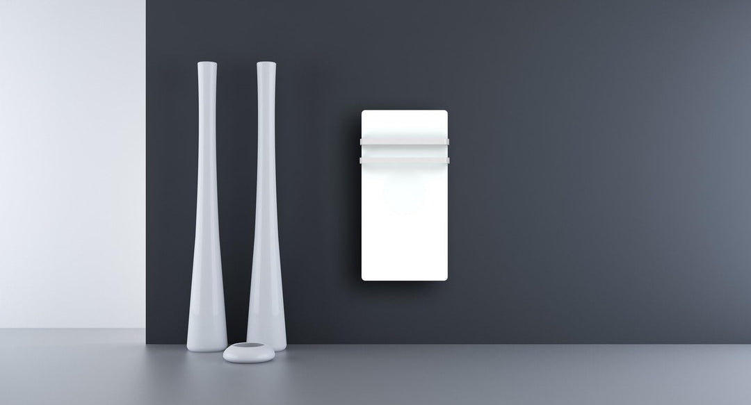 Cayenne Handtuchheizkörper, Glas LCD 1000 W weiss