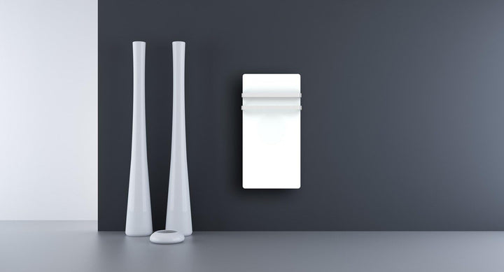 Cayenne Handtuchheizkörper, Glas LCD 1000 W weiss