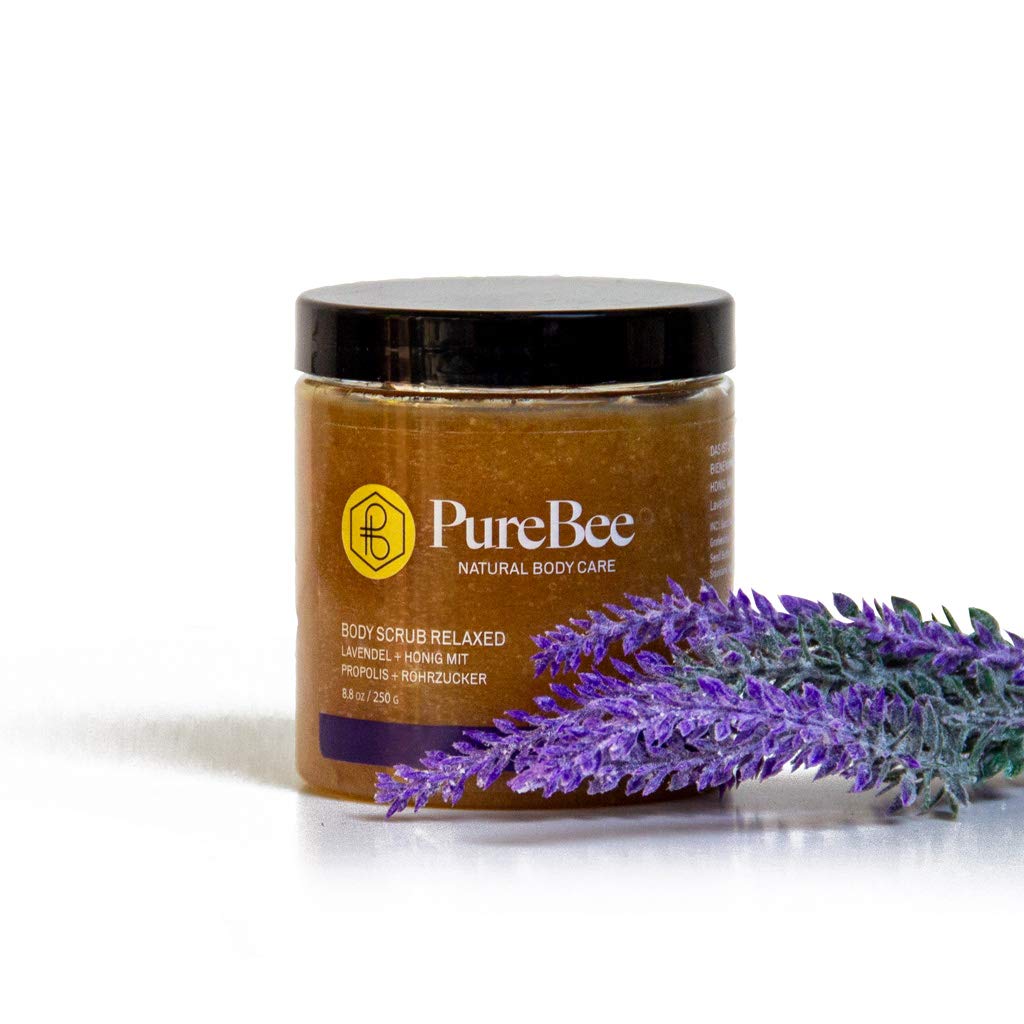 Lavendel Körperpeeling mit Bienenwachs, Propolis & Honig | "Hi, I'm Relaxed!" | 2-in-1 Body Scrub: R