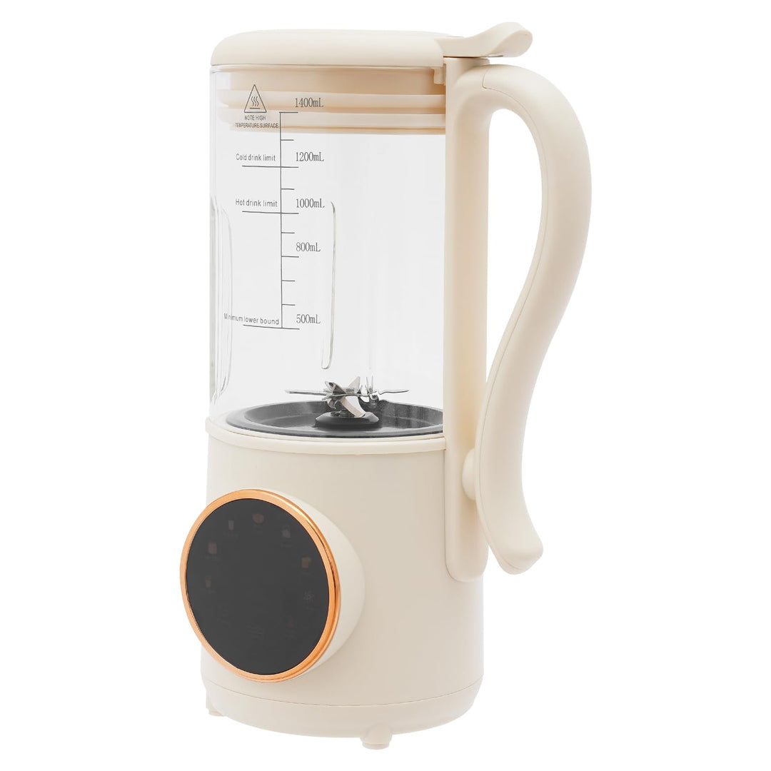 Sojamilchbereiter 600W 1400ml Nussmilch Maschine mit LED-Touch-Display und 16 Klingen Pflanzenmilchb