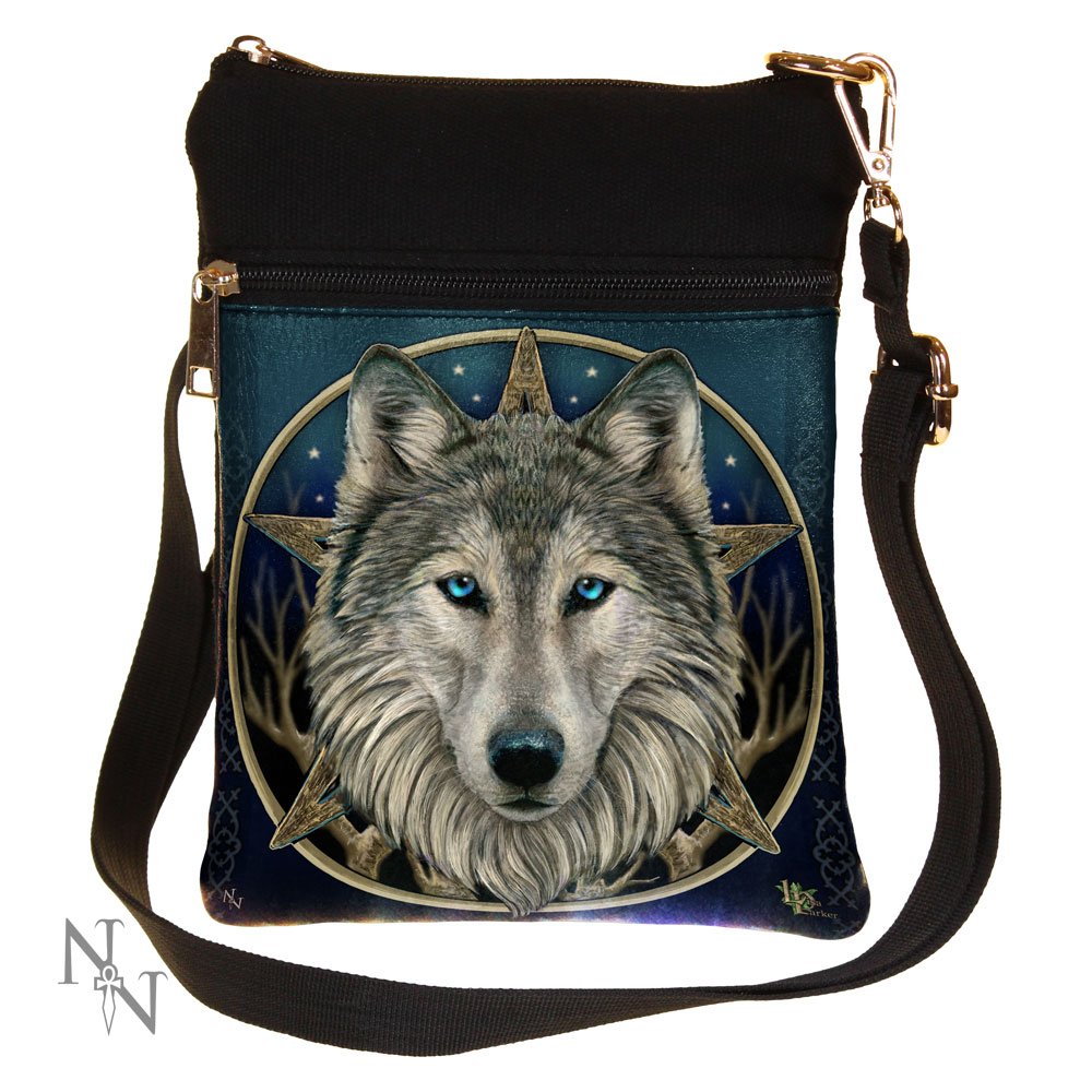 Nemesis Now Wild One Lisa Parker Schultertasche, 23 cm, Schwarz, PU und Canvas, Gr