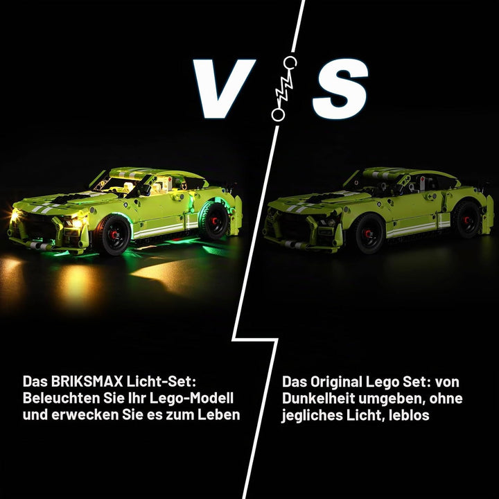 BRIKSMAX Led Beleuchtungsset für Lego Technic Ford Mustang Shelby GT500 - Compatible with Lego 42138