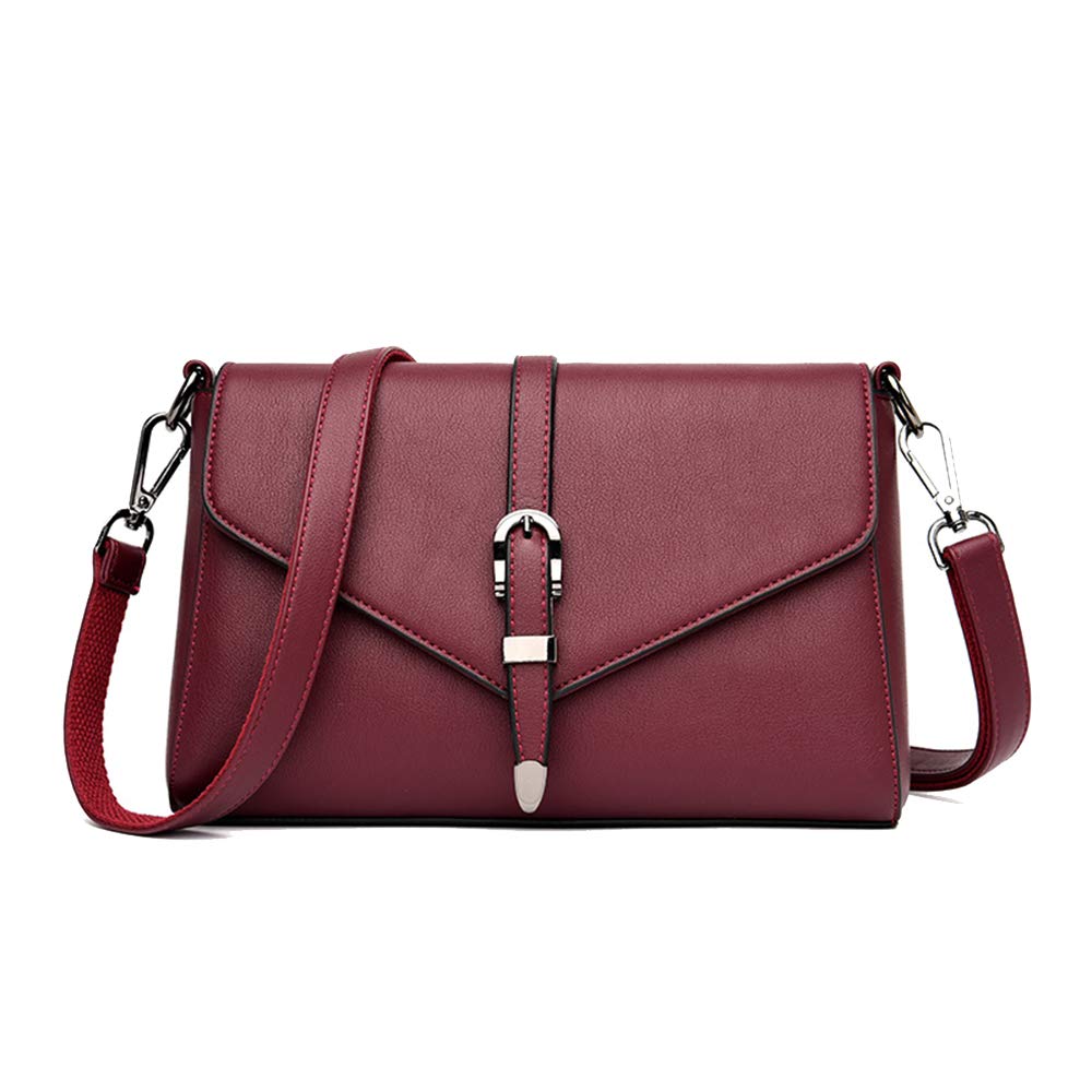 Coolives Damen Umhängetasche aus PU-Leder Kleine Schultertasche Elegant Handtasche Tasche für Dame E