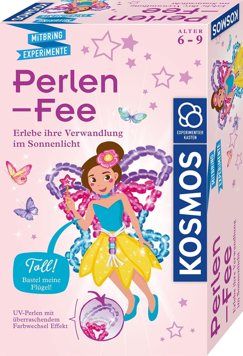 Kosmos 658144 Perlen-Fee, mit farbwechselnden UV-Perlen, Basteln und Experimentieren in einem, Exper