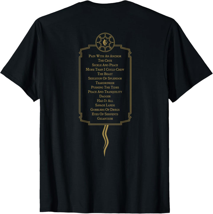 Mastodon - Hushed and Grim Cover Tracklist Back Print T-Shirt
