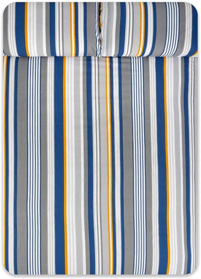 COTTON ARTean ORISOL Bettwäsche-Set, Weiss und Grau, 50 % Baumwolle, 50 % Polyester, Weiss und Grau,
