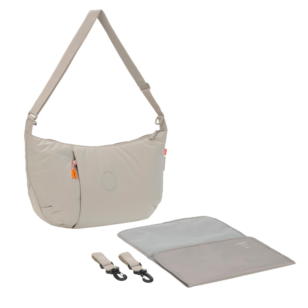 LÄSSIG Baby Wickeltasche zum Umhängen mit Wickelunterlage, Kinderwagenbefestigung, wasserabweisend/G