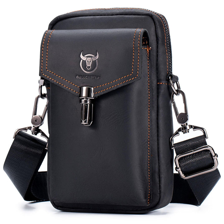 BAIGIO Handytasche Leder Vintage Gürteltasche Herren Hüfttasche Klein Schultertasche Umhängetasche R