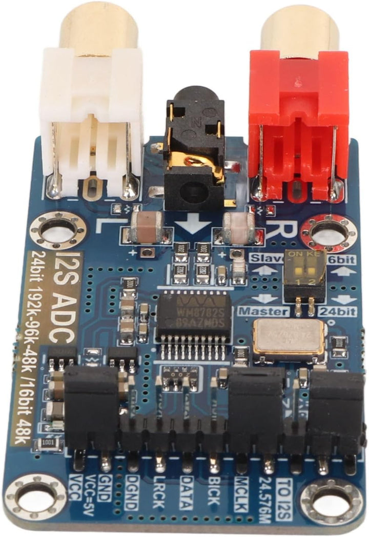 I2S ADCCapture Card Modul, 24Bit 192k/96k Master Slave Modus, Analog zu I2S-Signal, 3,5mm/-Eingabe,