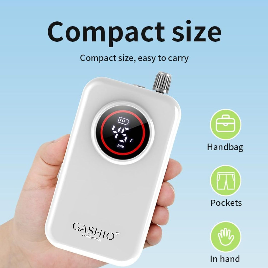 Kabellose Nagelfräse 50 W 45000 RPM mit USB-C, Wiederaufladbare Nail Drill Maschine mit Fräser-Set,