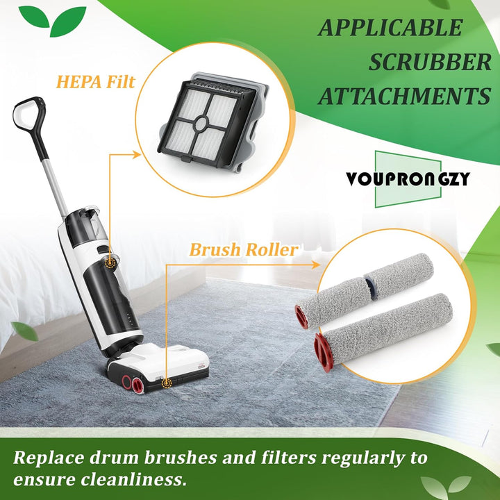 3 Bürstenwalze 4 Filter Ersatzteile für Roborock Dyad Pro/Dyad Pro Combo Nass Trockensauger Bürstenr
