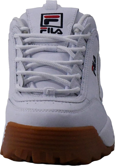 Fila Herren Disruptor Ii Freizeitschuhe Weiss Marineblau Rot Gummi 38 EU, Weiss Marineblau Rot Gummi