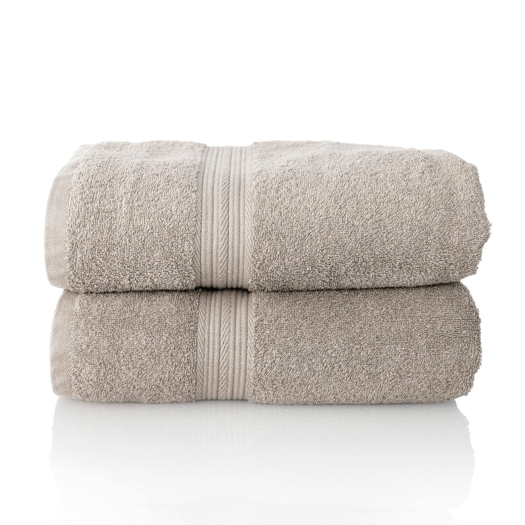 ALCLEAR Premium Frottier Handtuch Set, Frotteeserie in 6 Farben und 5 Grössen, Farbe: SILBERGRAU, 2X