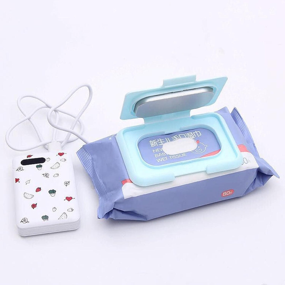 Baby Feuchttuch W?rmer USB mit Doppelschichtiger Abdeckung, Verdunstungsschutz tragbar komfortabel f