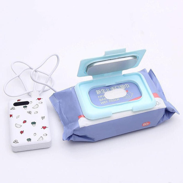 Baby Feuchttuch W?rmer USB mit Doppelschichtiger Abdeckung, Verdunstungsschutz tragbar komfortabel f
