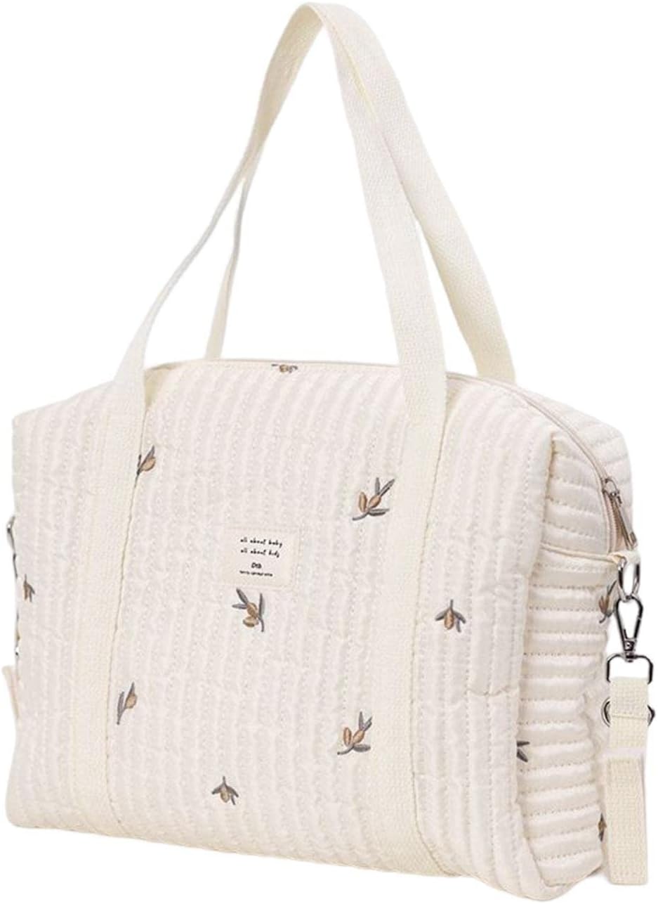 Stickerei Wickeltasche - Stilvolle, Langlebige Baumwoll-Tasche Mit Grosser Kapazität für Baby, Tragb
