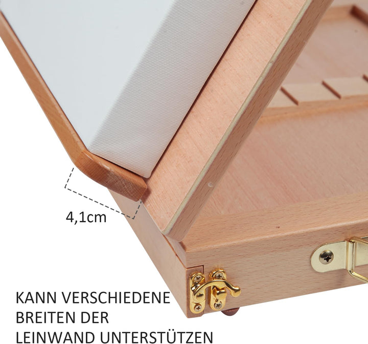 COOZEE einstellbare Tabletop -Skizze Staffelei, tragbarer Massivholz -Schreibtisch Trailsel mit Lage