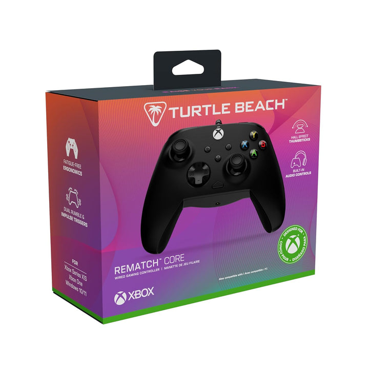 Turtle Beach Rematch Core Schwarz Wired Gaming Controller – Lizenziert für Xbox Series X und S, Xbox