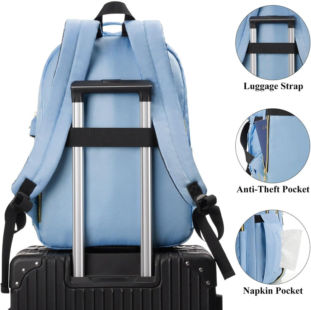 YAMTION Rucksack Damen,Schulrucksack Mädchen Teenager Schultasche Frauen 17.3 Zoll Laptop Rucksack m
