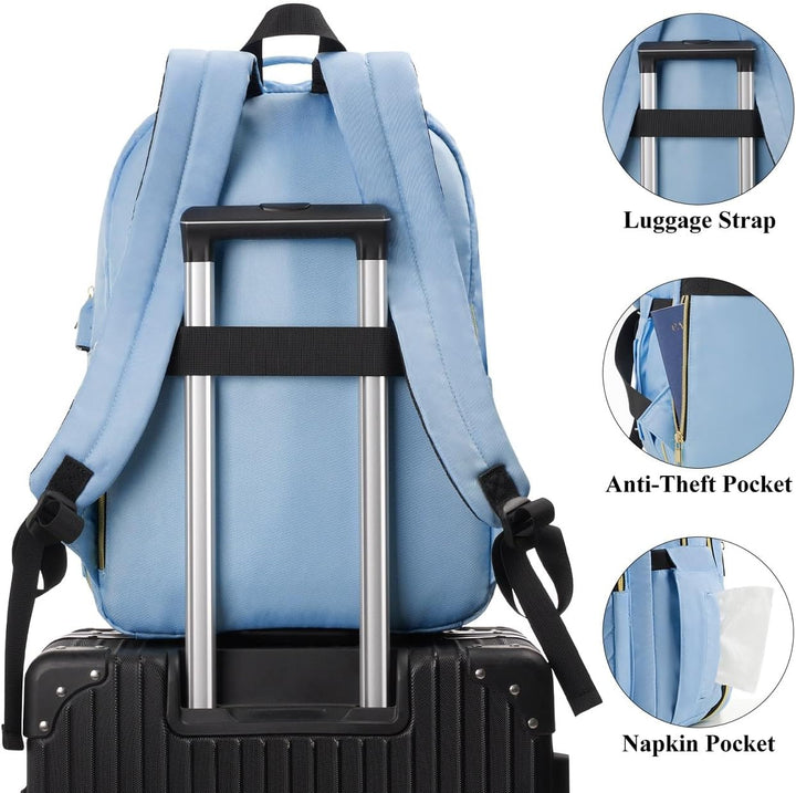 YAMTION Rucksack Damen,Schulrucksack Mädchen Teenager Schultasche Frauen 17.3 Zoll Laptop Rucksack m