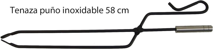 Imex El Zorro 10016 Kamin-Zubehörset, gebogenes Design, rostfrei, 68 x 23 x 14 cm, Schwarz