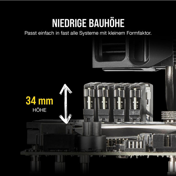 Corsair VENGEANCE LPX DDR4 RAM 32GB (2x16GB) 3200MHz CL16 Intel XMP 2.0 Computerspeicher - Schwarz (