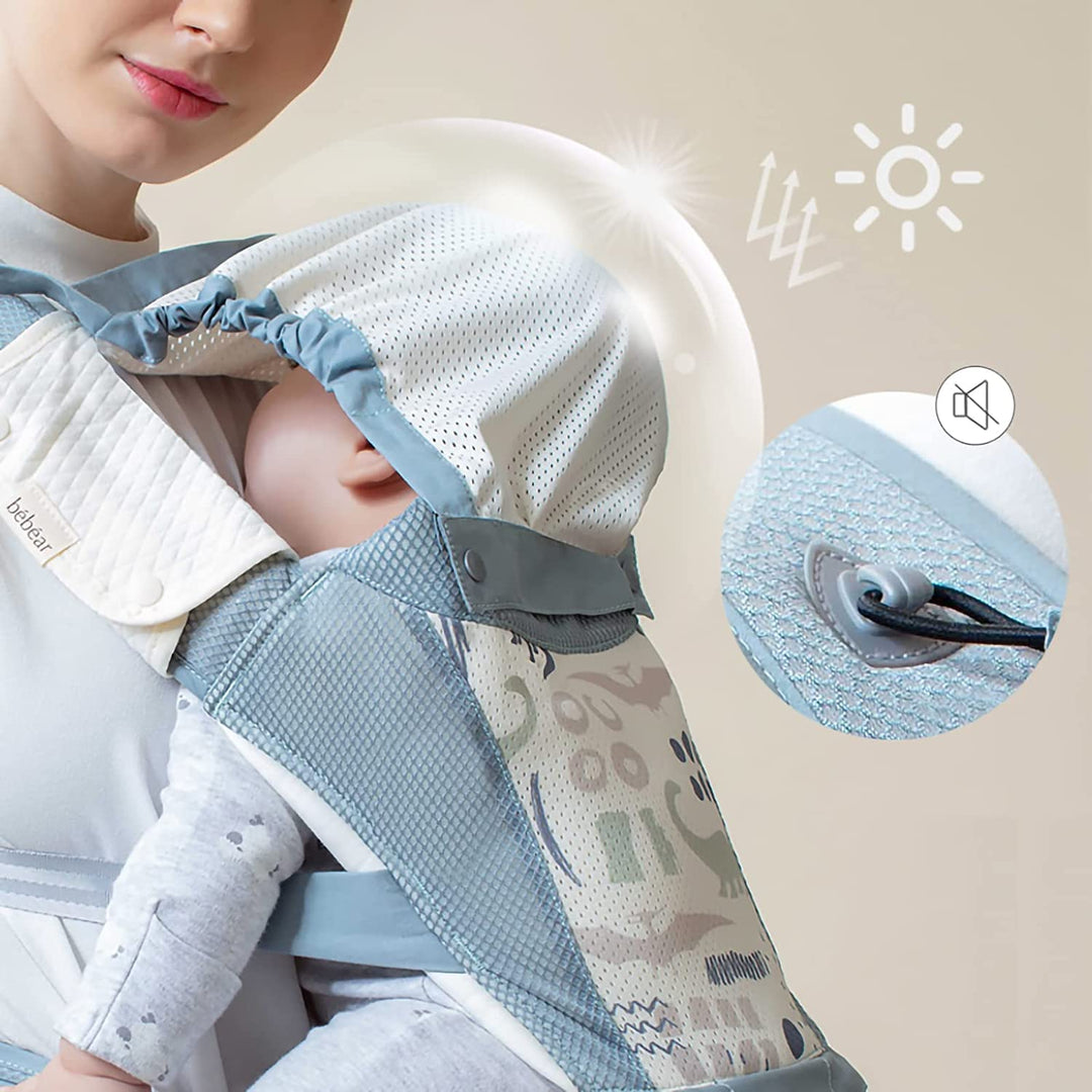 Bebamour Babytrage, ergonomisch, mit Hüftsitz, reine Baumwolle, leicht und atmungsaktiv, mehrere Pos