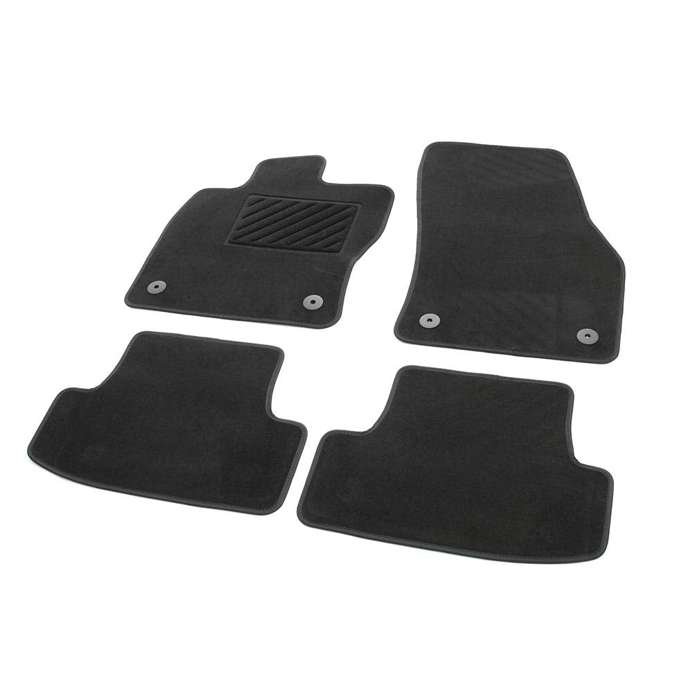 Volkswagen 2GA061404WGK Textilfussmatten 4X Stoffmatten Fussmatten Velours, schwarz