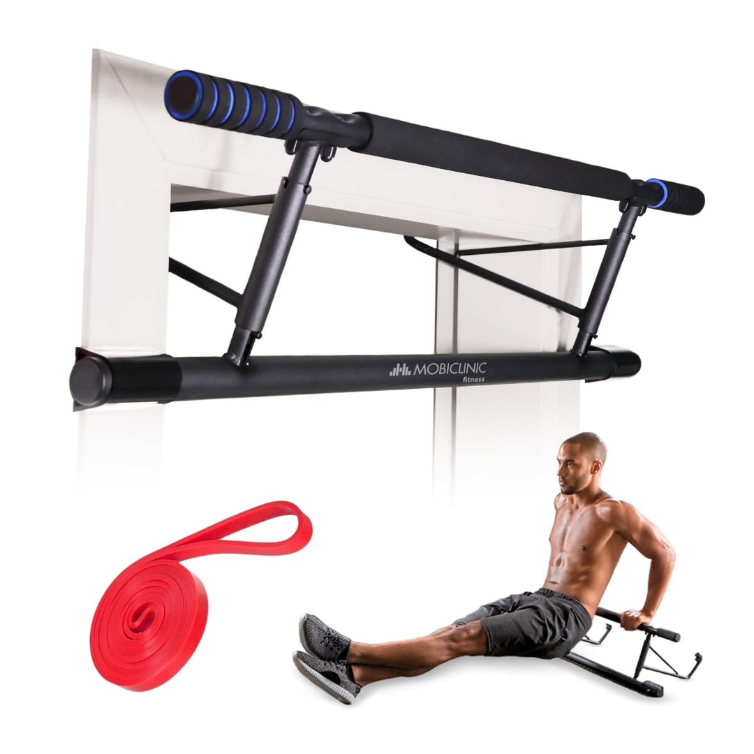 Mobiclinic® fitness, Klimmzugstange türrahmen, Werkzeuglos, K5, Max. 200 kg, Mit elastischen, Rutsch