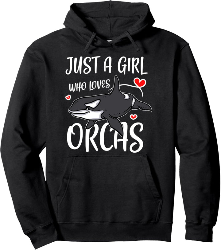 Just A Girl Who Loves Orcas Lustiges Wal Pullover Hoodie