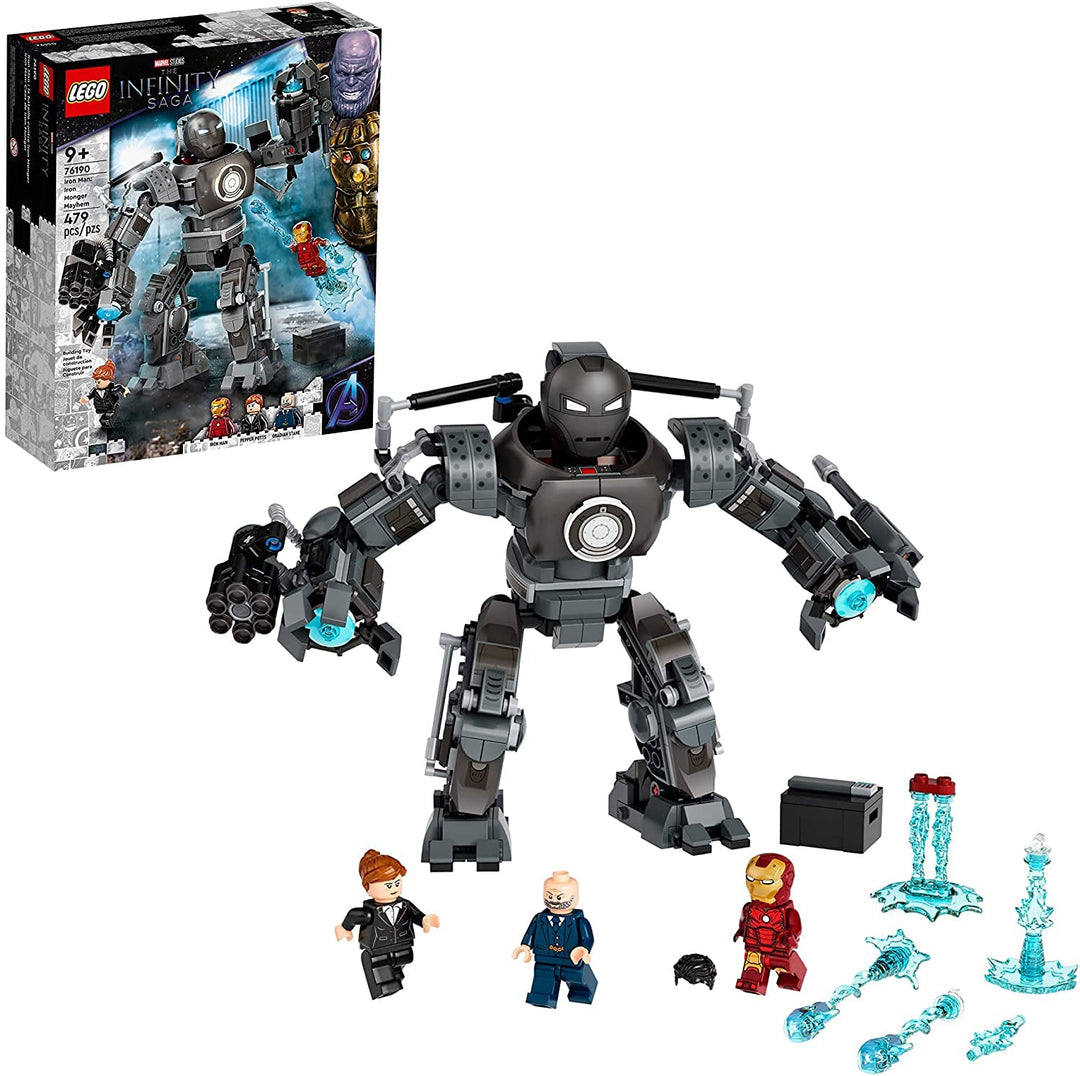 LEGO Marvel Iron Man: Iron Monger Mayhem 76190 Collectible Building Kit with Iron Man, Obadiah Stane