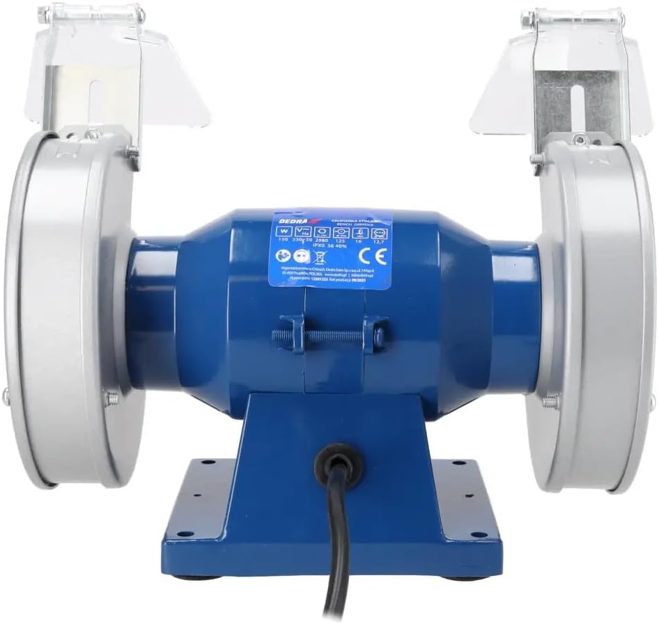 Doppelscheiben-Tischschleifer 150 W DEDRA, 125 × 16 mm, Möglichkeit der Tischbefestigung, Unterspann