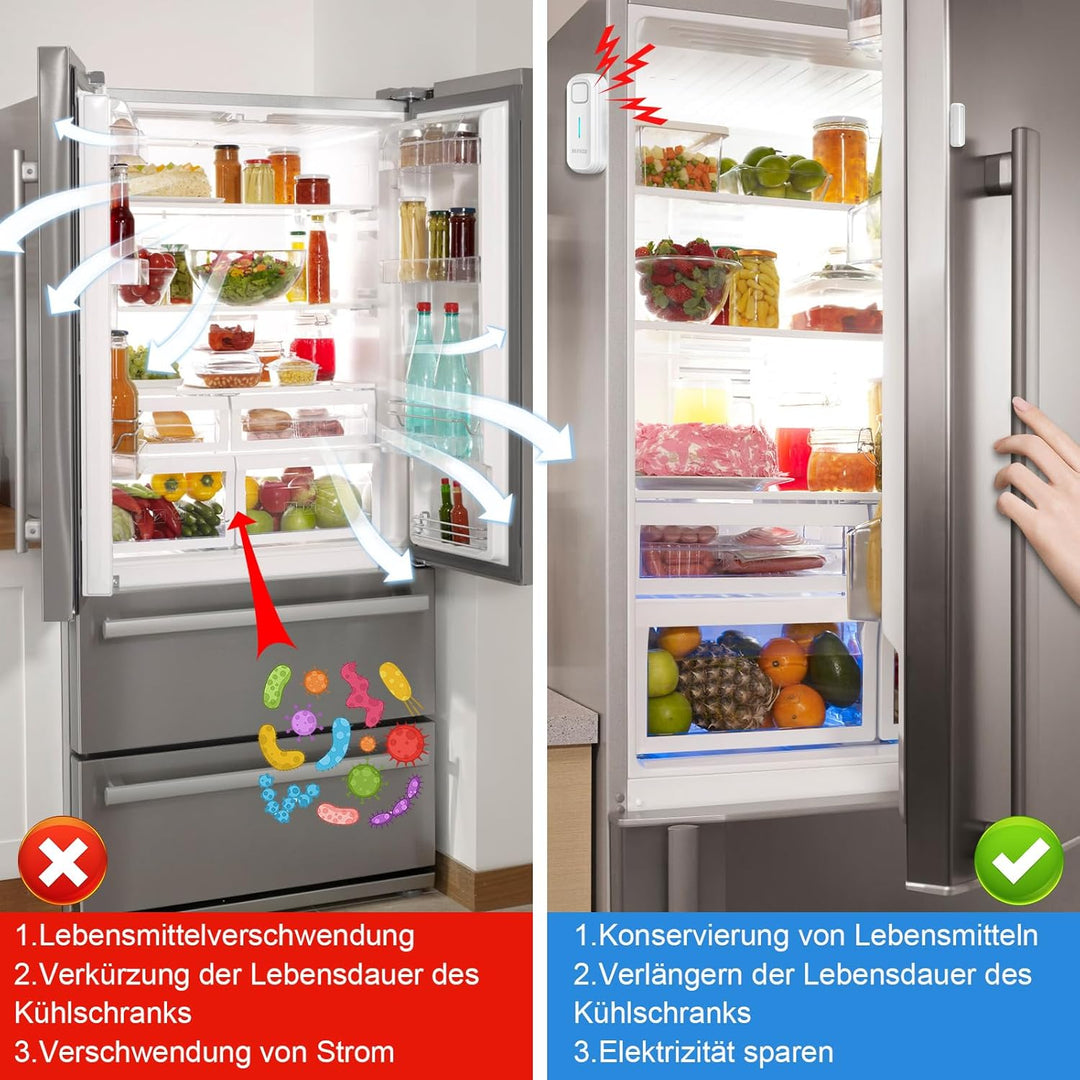 DAYTECH Kühlschrankalarm Fensteralarm Türalarm Haus Tür- & Fensteralarm Sensor Gartenschuppen 120dB