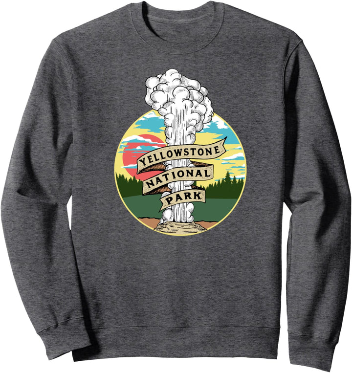 Vintage Old Faithful Yellowstone National Park Graphic Sweatshirt